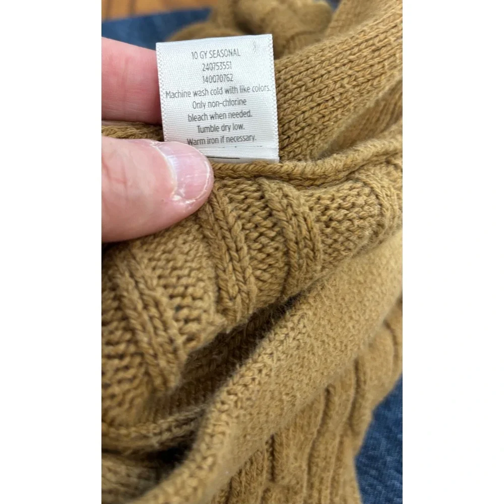 Gymboree Boys Brown Cable Knit Shawl Collar Cardigan Sweater Size S 5-6